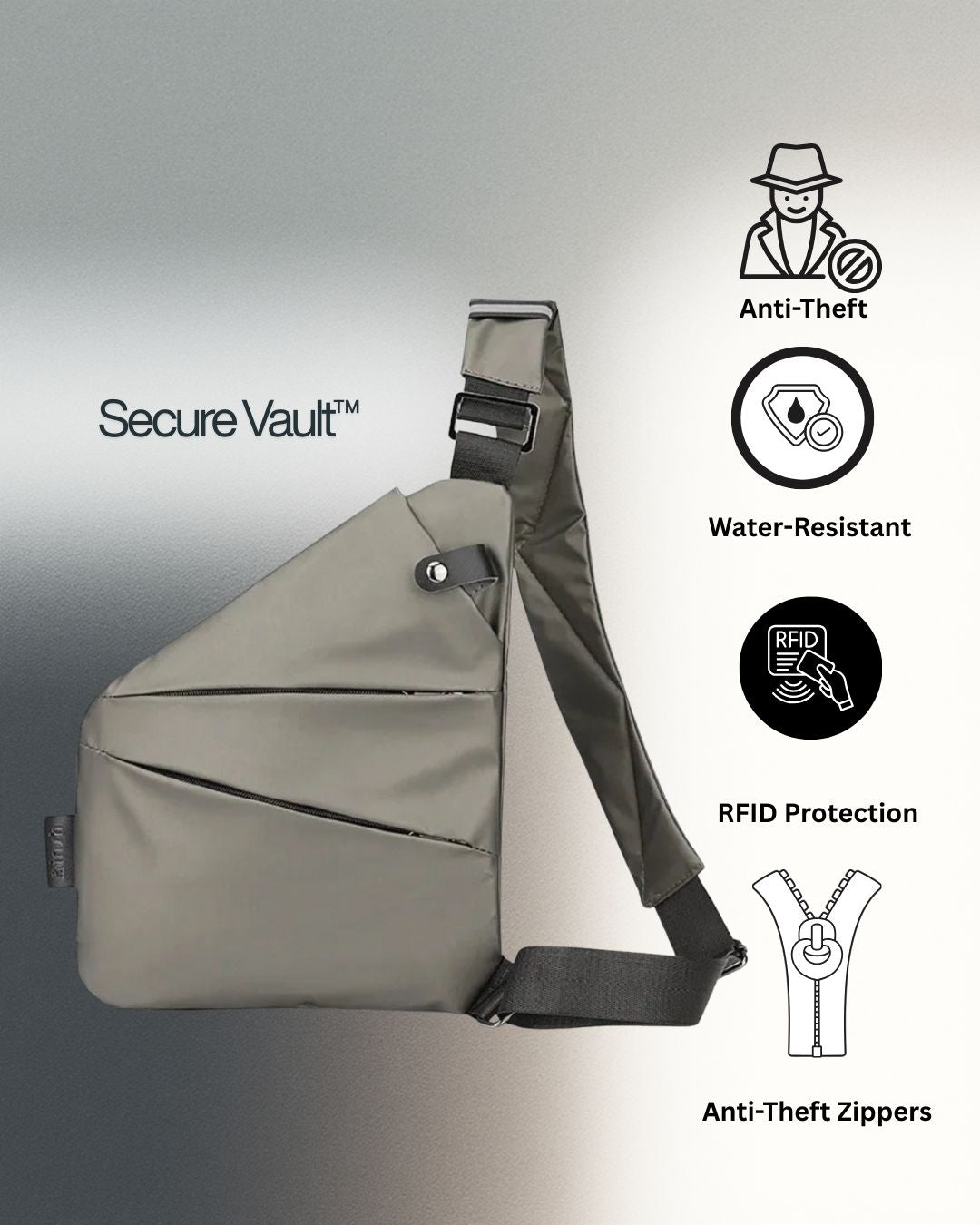 Secure Vault™ Anti-Theft Crossbody Bag